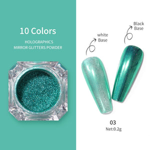 1Box Nail Mirror Glitter Powder Metallic Colorful Dust Metal Effect Nail Glitter Gold Nail Art UV Gel Polish Chrome Flakes Dust