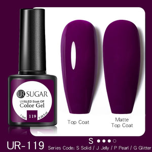 UR SUGAR 7.5ML Dark Blue Matte Top Coat Color UV Nail Gel Polish Semi Permanent Soak Off UV LED Gel Nail Gel Nail Art DIY Design