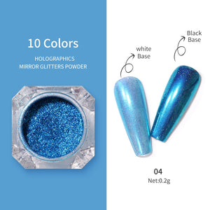 1Box Nail Mirror Glitter Powder Metallic Colorful Dust Metal Effect Nail Glitter Gold Nail Art UV Gel Polish Chrome Flakes Dust