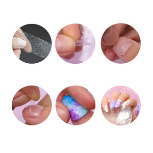 5 Sheets 120pcs Double Sided False Nail Art Adhesive Tape Glue Sticker DIY Tips Fake Nail Acrylic Manicure Gel Makeup Tool