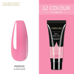 Limegirl 15ml Poly Nail Gel Glitter Building Nail Gel For Manicure Nail Art Design Luminous Polygels Extension Nail Gel For Nail