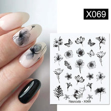 Load image into Gallery viewer, Harunouta 1 Sheet Nail Water Decals Transfer Lavender Spring Flower Leaves Nail Art Stickers Nail Art Manicure DIY