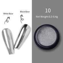 Load image into Gallery viewer, 1Box Nail Mirror Glitter Powder Metallic Colorful Dust Metal Effect Nail Glitter Gold Nail Art UV Gel Polish Chrome Flakes Dust