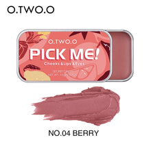 Load image into Gallery viewer, O.TWO.O Multifunctional Makeup Palette 3 IN 1 Lipstick Blush For Face Eyeshadow Lightweight Matte Lip Tint Natural Face Blush