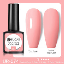 Load image into Gallery viewer, UR SUGAR 7.5ML Dark Blue Matte Top Coat Color UV Nail Gel Polish Semi Permanent Soak Off UV LED Gel Nail Gel Nail Art DIY Design