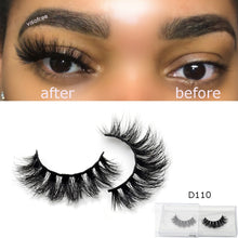 Load image into Gallery viewer, 3D Real Mink False Eyelash Strip Mink Lashes Thick Fake False Eyelashes Makeup Beauty Handmade 100% Glitter Packing D101