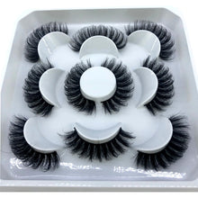 Load image into Gallery viewer, HBZGTLAD New 5 pairs 8-25mm natural 3D false eyelashes fake lashes makeup kit Mink Lashes extension mink eyelashes maquiagem