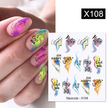 Load image into Gallery viewer, Harunouta 1 Sheet Nail Water Decals Transfer Lavender Spring Flower Leaves Nail Art Stickers Nail Art Manicure DIY