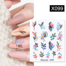 Load image into Gallery viewer, Harunouta 1 Sheet Nail Water Decals Transfer Lavender Spring Flower Leaves Nail Art Stickers Nail Art Manicure DIY