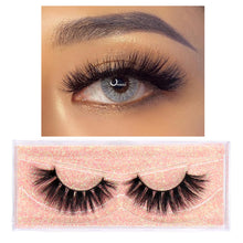 Load image into Gallery viewer, FOXESJI Makeup Eyelashes 3D Mink Lashes Fluffy Soft Wispy Natural Cross Lash Extension Reusable Fake Lashes Mink False Eyelashes
