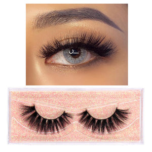 FOXESJI Makeup Eyelashes 3D Mink Lashes Fluffy Soft Wispy Natural Cross Lash Extension Reusable Fake Lashes Mink False Eyelashes