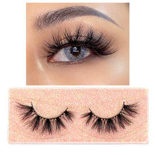 Load image into Gallery viewer, FOXESJI Makeup Eyelashes 3D Mink Lashes Fluffy Soft Wispy Natural Cross Lash Extension Reusable Fake Lashes Mink False Eyelashes