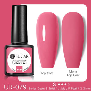 UR SUGAR 7.5ML Dark Blue Matte Top Coat Color UV Nail Gel Polish Semi Permanent Soak Off UV LED Gel Nail Gel Nail Art DIY Design