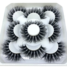 Load image into Gallery viewer, HBZGTLAD New 5 pairs 8-25mm natural 3D false eyelashes fake lashes makeup kit Mink Lashes extension mink eyelashes maquiagem