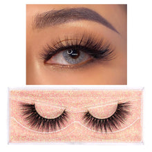 Load image into Gallery viewer, FOXESJI Makeup Eyelashes 3D Mink Lashes Fluffy Soft Wispy Natural Cross Lash Extension Reusable Fake Lashes Mink False Eyelashes
