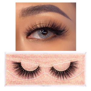 FOXESJI Makeup Eyelashes 3D Mink Lashes Fluffy Soft Wispy Natural Cross Lash Extension Reusable Fake Lashes Mink False Eyelashes