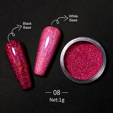 Load image into Gallery viewer, 1Box Nail Mirror Glitter Powder Metallic Colorful Dust Metal Effect Nail Glitter Gold Nail Art UV Gel Polish Chrome Flakes Dust