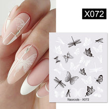 Load image into Gallery viewer, Harunouta 1 Sheet Nail Water Decals Transfer Lavender Spring Flower Leaves Nail Art Stickers Nail Art Manicure DIY