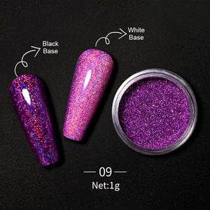 1Box Nail Mirror Glitter Powder Metallic Colorful Dust Metal Effect Nail Glitter Gold Nail Art UV Gel Polish Chrome Flakes Dust