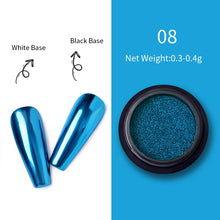 Load image into Gallery viewer, 1Box Nail Mirror Glitter Powder Metallic Colorful Dust Metal Effect Nail Glitter Gold Nail Art UV Gel Polish Chrome Flakes Dust