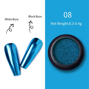 1Box Nail Mirror Glitter Powder Metallic Colorful Dust Metal Effect Nail Glitter Gold Nail Art UV Gel Polish Chrome Flakes Dust
