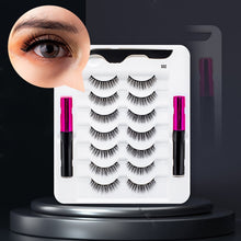 Load image into Gallery viewer, 3/5/7Pairs Magnetic Eyelashes False Lashes Repeated Use Eyelashes Waterproof Liquid Eyeliner With Tweezer Makeup Set