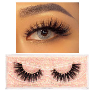 FOXESJI Makeup Eyelashes 3D Mink Lashes Fluffy Soft Wispy Natural Cross Lash Extension Reusable Fake Lashes Mink False Eyelashes