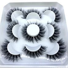 Load image into Gallery viewer, HBZGTLAD New 5 pairs 8-25mm natural 3D false eyelashes fake lashes makeup kit Mink Lashes extension mink eyelashes maquiagem