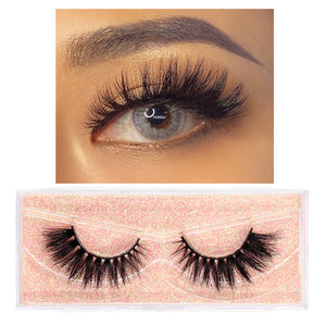 FOXESJI Makeup Eyelashes 3D Mink Lashes Fluffy Soft Wispy Natural Cross Lash Extension Reusable Fake Lashes Mink False Eyelashes