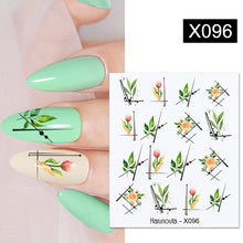 Load image into Gallery viewer, Harunouta 1 Sheet Nail Water Decals Transfer Lavender Spring Flower Leaves Nail Art Stickers Nail Art Manicure DIY