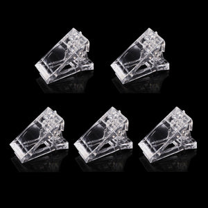 100 Pcs Poly Nail Gel Quick Building Mold Tips Nail Dual Forms Finger Extension Nail Art UV Builder Easy Find Nail Tools