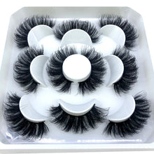 Load image into Gallery viewer, HBZGTLAD New 5 pairs 8-25mm natural 3D false eyelashes fake lashes makeup kit Mink Lashes extension mink eyelashes maquiagem