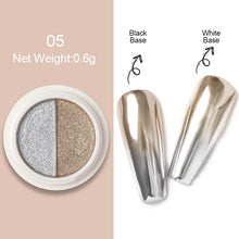 Load image into Gallery viewer, 1Box Nail Mirror Glitter Powder Metallic Colorful Dust Metal Effect Nail Glitter Gold Nail Art UV Gel Polish Chrome Flakes Dust
