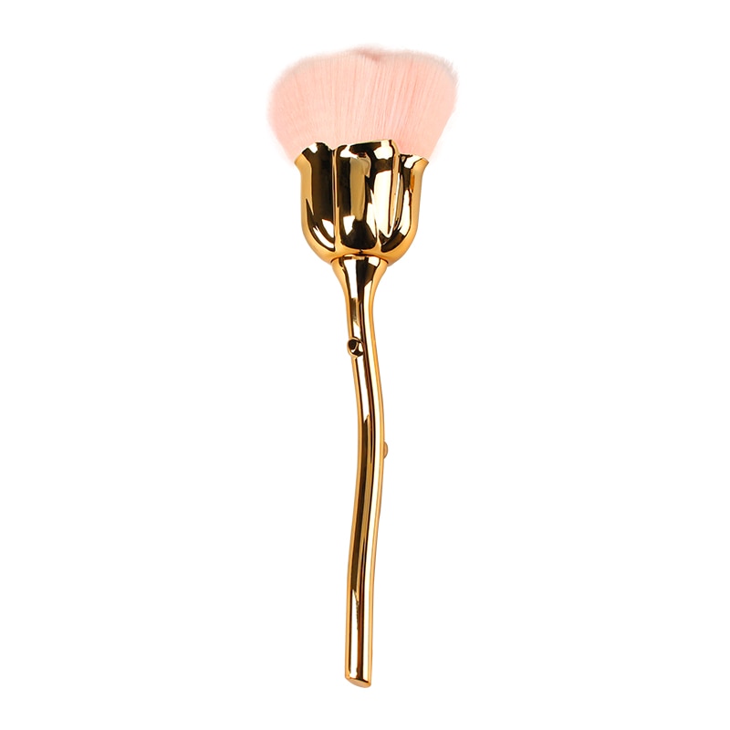 1 Pc Nail Art Brush Soft Clean Dust Powder Pink Rose Flower Shape Blush Foundation Powder Make Up Brushes Women Cosmetics Tool