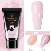 Load image into Gallery viewer, BORN PRETTY 30/20ml Glitter Acrylic Gel Finger Extension Silver Pink Extension Gel Soak Off Nail Art Gel Varnish