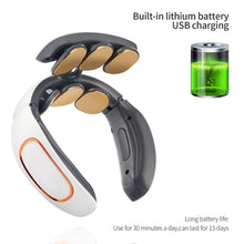 Load image into Gallery viewer, Intelligent TENS Pulse Neck Massager Hot Compress Neck Back Cervical Spine Pain Relief Kneading Massage Machine Power Control