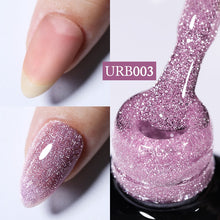 Load image into Gallery viewer, UR SUGAR 7ml Gold Glitter Gel Nail Polish Platinum Shining Mineral Sequins Soak Off UV LED Gel Nail Semi Permanent Manicure
