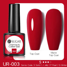 Load image into Gallery viewer, UR SUGAR 7.5ML Dark Blue Matte Top Coat Color UV Nail Gel Polish Semi Permanent Soak Off UV LED Gel Nail Gel Nail Art DIY Design
