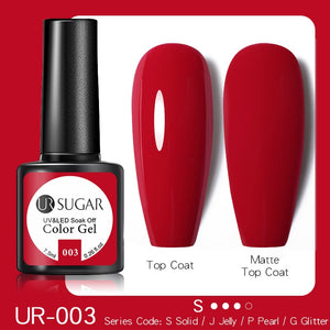 UR SUGAR 7.5ML Dark Blue Matte Top Coat Color UV Nail Gel Polish Semi Permanent Soak Off UV LED Gel Nail Gel Nail Art DIY Design