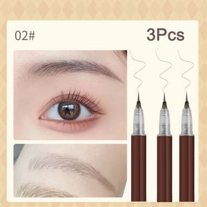 New 3/1Pc Waterproof Liquid Eyebrow Easy To Color Sweat-proof Eyebrow Pen 0.01MM Ultra Thin Head Eye Makeup Cosmetic Wholesale