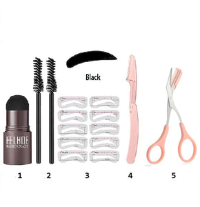 2023 Professional One Step Eyebrow Stamp Shaping Set Pen Pencil Waterproof Makeup For Women Perfect Brows Stencil And Kit Tattoo