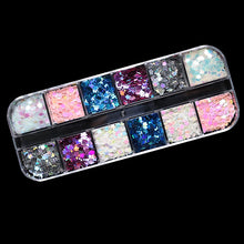 Load image into Gallery viewer, Holographic Butterfly Flakes Nail Art Glitter Sparkly 3D Laser Butterfly Sequins Tips DIY Polish Nail Art Decorations Manicure