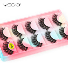 Load image into Gallery viewer, YSDO 5 Pairs Eyelashes Natural Long 3D Mink Lashes Fluffy Volume Mink False Eyelashes Cruelty Free Wispy Lashes Makeup Cilios