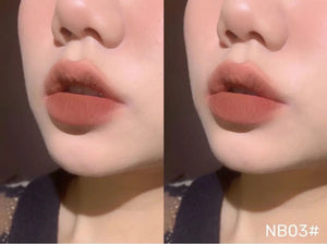 Velvet Matte Lipstick Liquid Lip Gloss Chestnut Waterproof Long Lasting Lip Stick Women Red Lip Tint Student Beauty Cosmetic