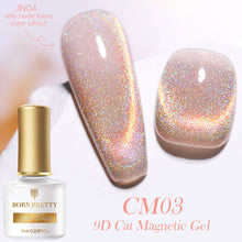 Load image into Gallery viewer, BORN PRETTY 7ml 9D Laser Cat Magnetic Gel Nail Gel Pink Magnetic Gel Soak Off UV LED Nail Varnish UV Gel Need Pink Nude Base