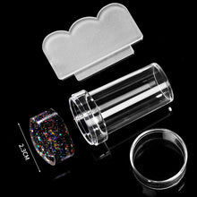 Load image into Gallery viewer, Transparent Nail Stamper with Scraper Jelly Silicone Stamp for French Nails Manicuring Kits Nail Art Stamping Tool