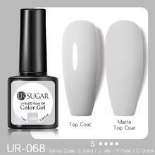 Load image into Gallery viewer, UR SUGAR 7.5ML Dark Blue Matte Top Coat Color UV Nail Gel Polish Semi Permanent Soak Off UV LED Gel Nail Gel Nail Art DIY Design