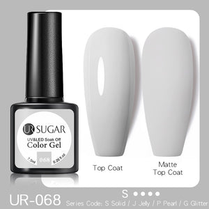 UR SUGAR 7.5ML Dark Blue Matte Top Coat Color UV Nail Gel Polish Semi Permanent Soak Off UV LED Gel Nail Gel Nail Art DIY Design