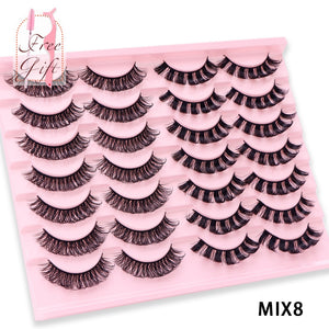 AYRMILLA Natural False Eyelashes 5/10/14Pairs Dramatic 3D Mink Lashes Thick Fake Eyelash Extension Faux Cils Makeup maquiagem