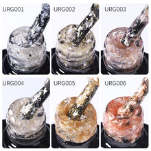 Load image into Gallery viewer, UR SUGAR 7ml Gold Glitter Gel Nail Polish Platinum Shining Mineral Sequins Soak Off UV LED Gel Nail Semi Permanent Manicure